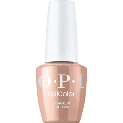 Vernis gel OPI GelColor Tiramisu for Two – un brun nude brillant et doux pour un look d’ongles élégant et discret.