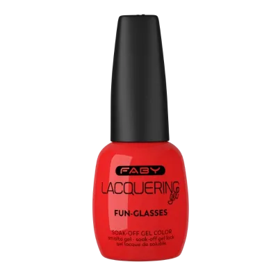 Fun-Glasses - Lacquering Gel - 15ml Red gel polish | Red gel nail polish | FABY
