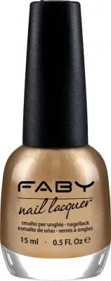 Gouden vegan Nagellak Faby, natuurlijke nagellak zonder schadelijke stoffen