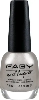 Silberner veganer Nagellack Faby, natürlicher Nagellack ohne Schadstoffe