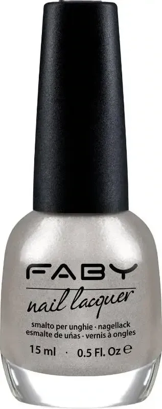 The color of the light - 15ml Silver vegan Nail Polish Faby, natural nail polish without harmful substances