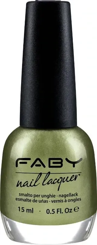 Evergreen - 15ml Green vegan Nail Polish Faby, natural nail polish without harmful substances