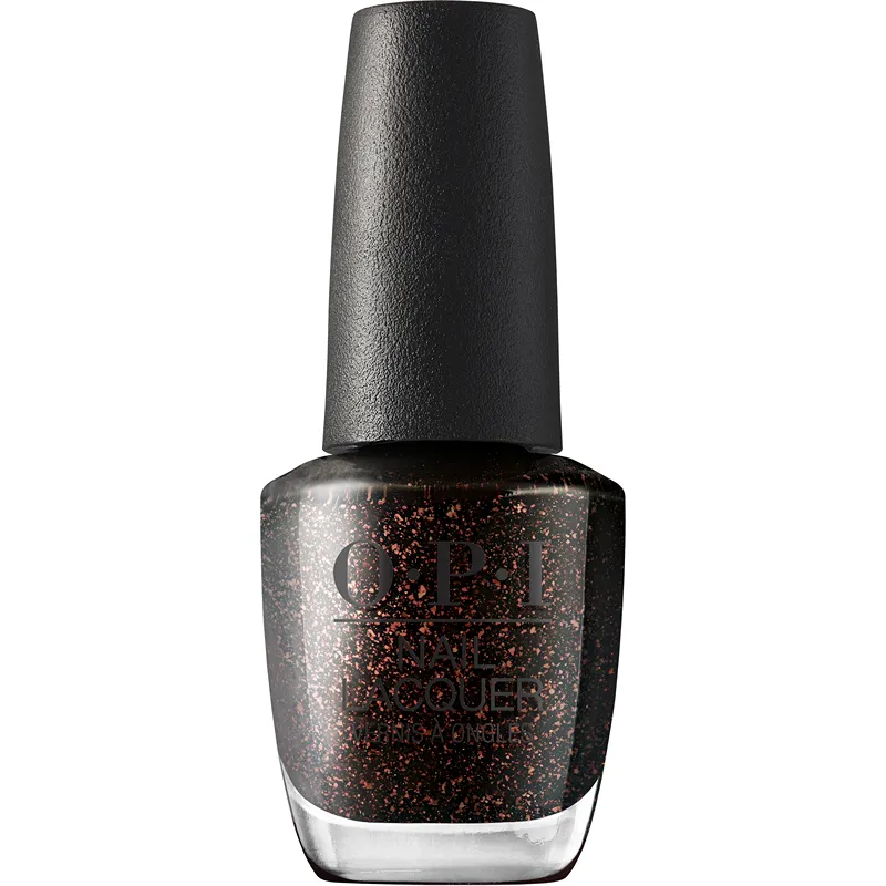 Nagellak OPI Grunge Queen – een diepe bruine tint met glinsters voor een edgy, glamoureuze nagellook.