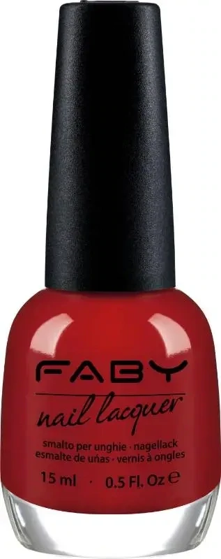 Red Carpet - 15ml Roter veganer Nagellack Faby, natürlicher Nagellack ohne Schadstoffe