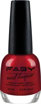 Rode vegan Nagellak Faby, natuurlijke nagellak zonder schadelijke stoffen