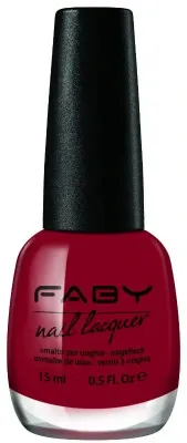 Roter veganer Nagellack Faby, natürlicher Nagellack ohne Schadstoffe