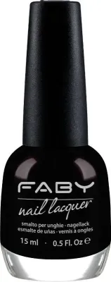 Zwarte vegan Nagellak Faby, natuurlijke nagellak zonder schadelijke stoffen