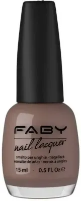 Via con Faby - 15ml Bruine vegan Nagellak Faby, natuurlijke nagellak zonder schadelijke stoffen