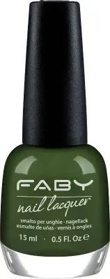 Green vegan Nail Polish Faby, natural nail polish without harmful substances