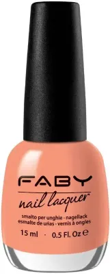 Orange vegan Nail Polish Faby, natural nail polish without harmful substances