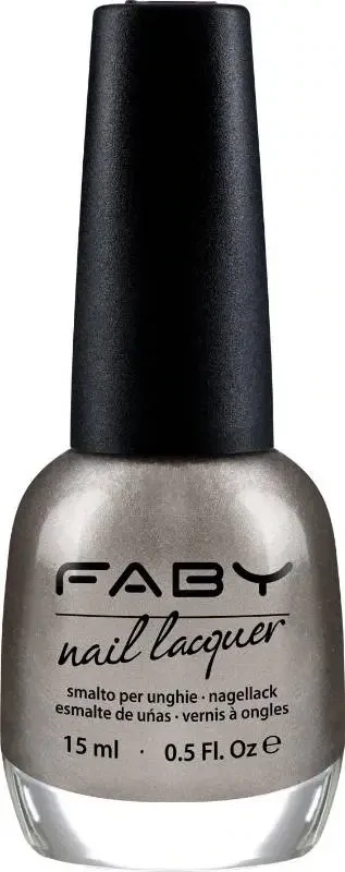 Tourists on the moon - 15ml Vernis à ongles vegan argenté Faby, vernis à ongles naturel sans substances nocives