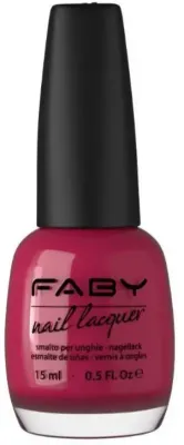 Red vegan Nail Polish Faby, natural nail polish without harmful substances