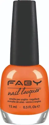 Vernis à ongles vegan orange Faby, vernis à ongles naturel sans substances nocives