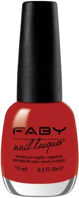 Roter veganer Nagellack Faby, natürlicher Nagellack ohne Schadstoffe