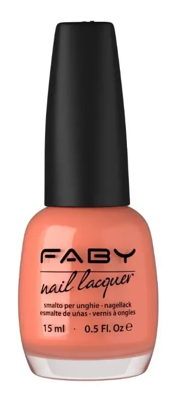Orange vegan Nail Polish Faby, natural nail polish without harmful substances
