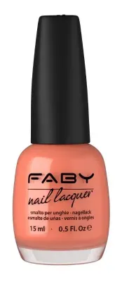 Orange vegan Nail Polish Faby, natural nail polish without harmful substances