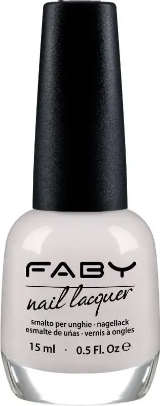 White vegan Nail Polish Faby, natural nail polish without harmful substances