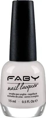 Teint de neige - 15ml Vernis à ongles vegan blanc Faby, vernis à ongles naturel sans substances nocives