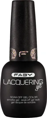 Tropical fish - Lacquering gel - 15ml Gel polish with golden glitter | Glitter gel nail polish | FABY