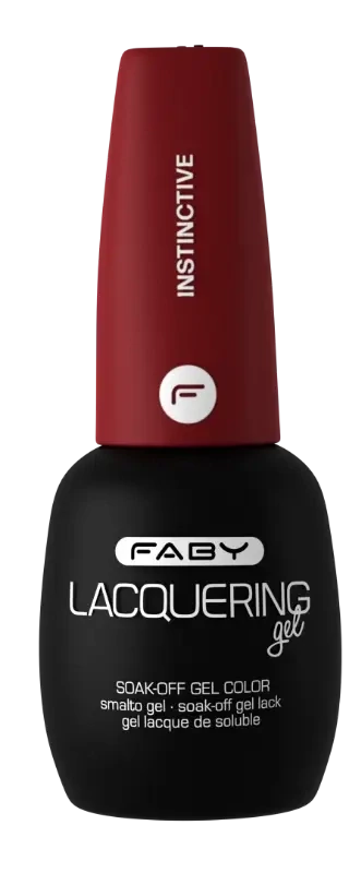 Instinctive - Laquering gel - 15ml Burgundy gel polish | Burgundy gel nail polish | FABY