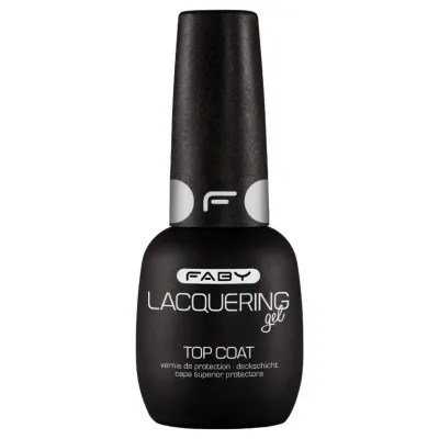 FABY Top Coat Lacquering Gel – gel de finition transparent pour vernis semi-permanent – packshot