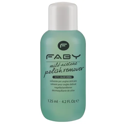 Milde Aceton met Aloë Vera | 125 ml Mild-Acetone nagellak remover met Aloë Vera Remover | Removers | FABY