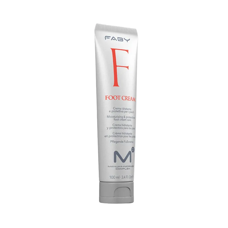 Hydraterende voetcrème | 100 ml FABY hydraterende voetcrème 100 ml – verzorgende crème die droge voeten voedt, verzacht en soepel houdt.