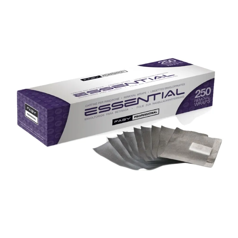 Essential Removal Wraps 250 pcs Essential Removal Wraps | Lacquering Gel | FABY