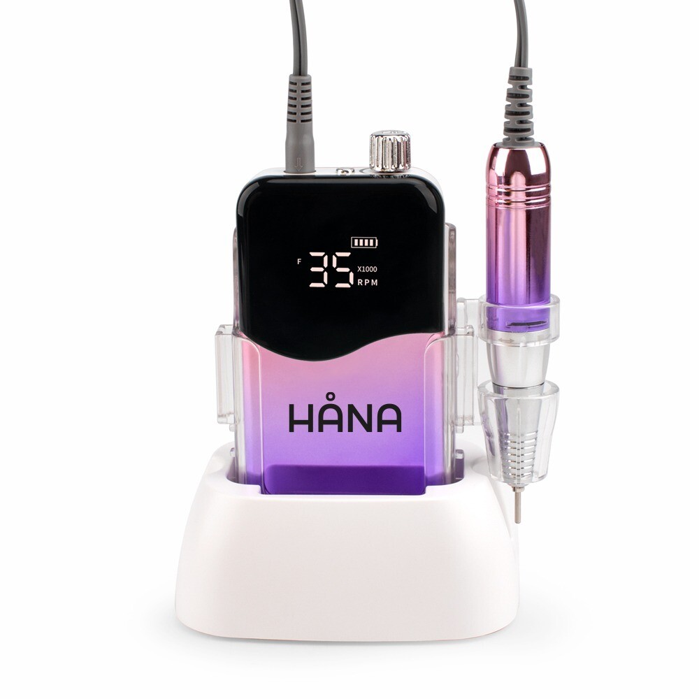 Fraiseuse portable Lime ponceuse électrique rechargable | Fraiseuse éléctrique pour les faux ongles | Lime ponceuse manucure et pédicure | Håna