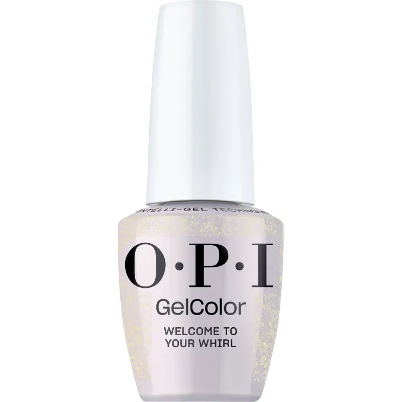 Welcome to your whirl - 15ml Gellak OPI GelColor Welcome to Your Whirl – een fonkelend wit met glans voor een frisse, elegante nagellook.