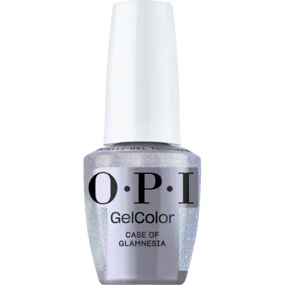 Gellak OPI GelColor Case of Glamnesia – een paarse tint met glinsters voor een betoverende, glamoureuze nagellook.