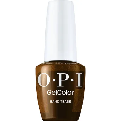 Band Tease - GelColor - 15ml OPI GelColor Band Tease gel polish – a sparkling brown shade with shimmer for a bold, glamorous nail look.