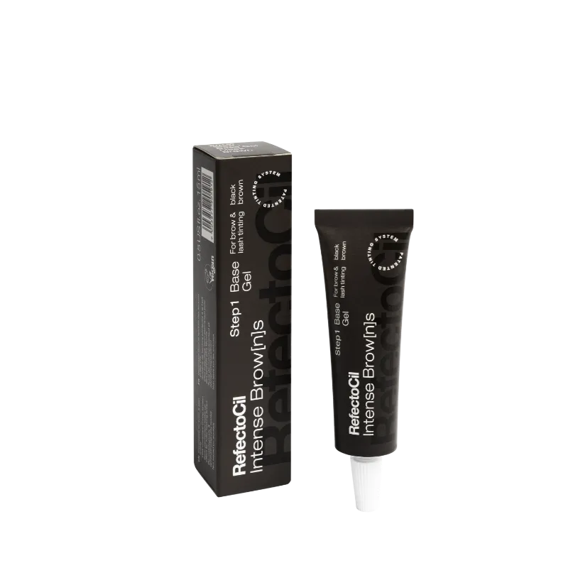 RefectoCil Intense Base Gel Schwarzbraun für tiefe, ausdrucksstarke Augenbrauen und Wimpern