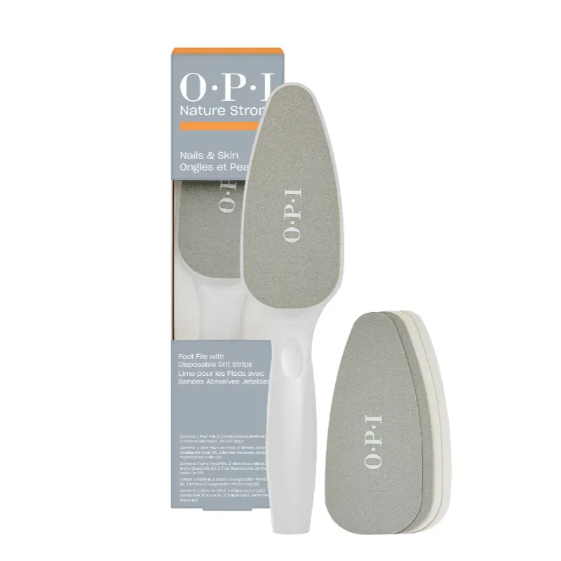 Lime pour pieds avec grains jetables Lime à pieds OPI double face avec bandes jetables – hygiénique, désinfectable et idéale pour pédicure professionnelle