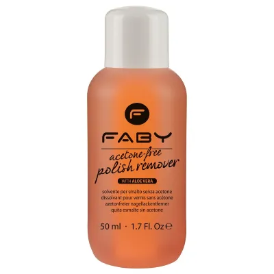 Dissolvant sans acétone de FABY - formule douce pour enlever le vernis à ongles en toute sécurité sans abîmer les ongles