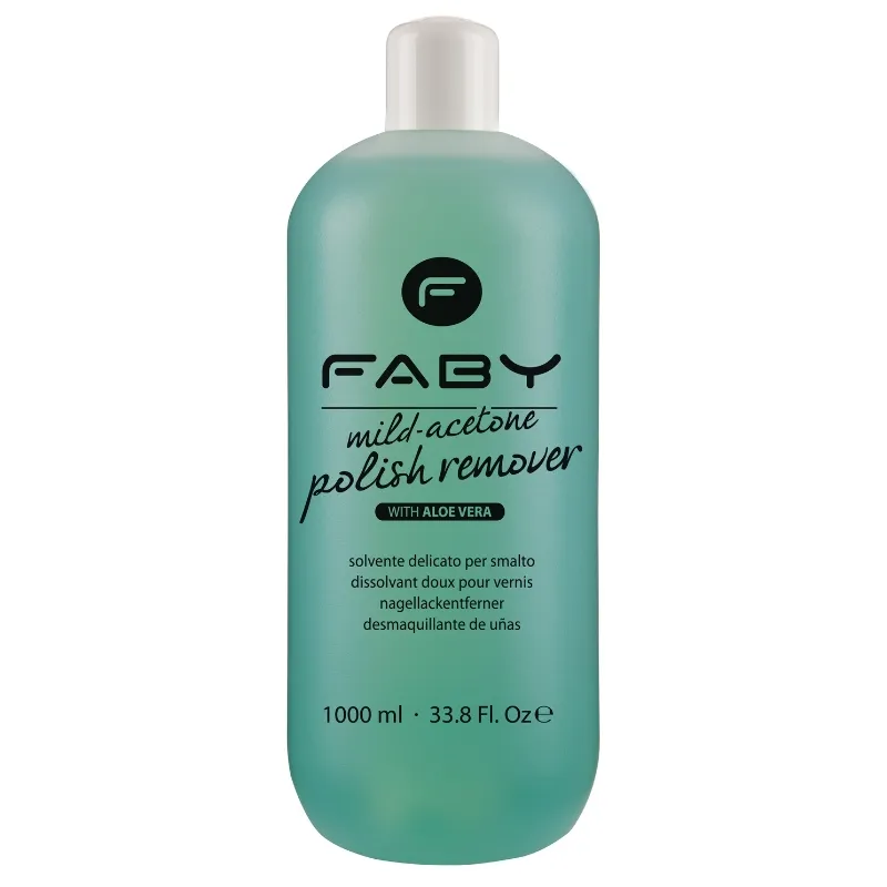 Milde Aceton met Aloë Vera | 1 L Mild-Acetone nagellak remover met Aloë Vera Remover | Removers | FABY