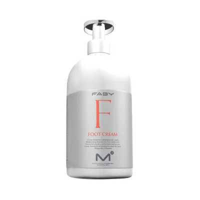 Hydraterende voetcrème | 500 ml FABY hydraterende voetcrème 500 ml – intensieve crème die droge voeten voedt, verzacht en soepel maakt.