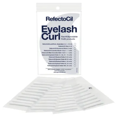 Nachfüllbare Wimpernrollen von RefectoCil für das Wimpernlifting, selbstklebende Rollen für die Wimpernlifting-Behandlung.