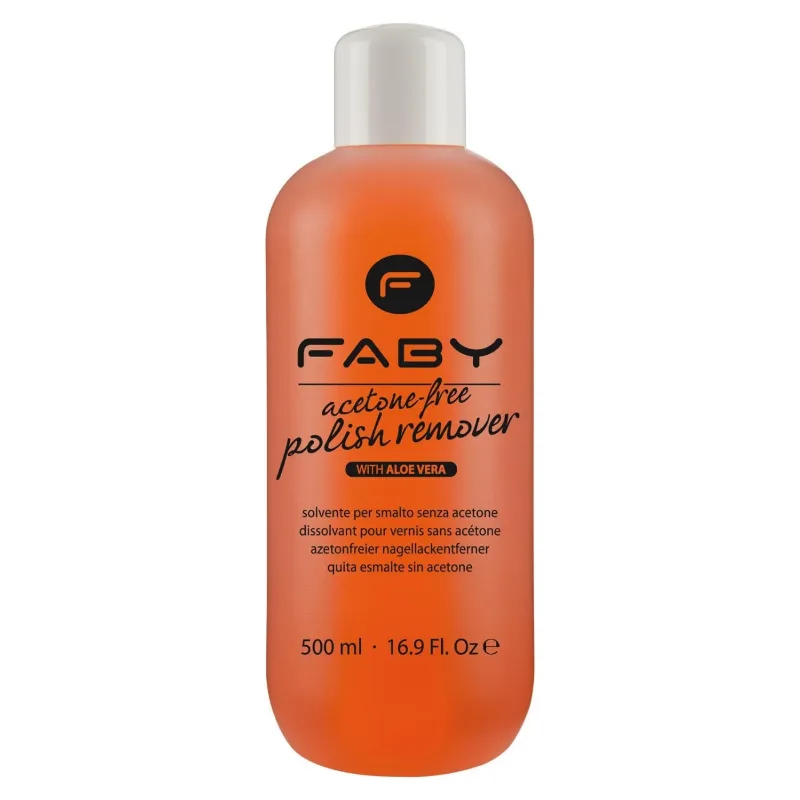 Acetone free nail polish remover by FABY - 500 ml