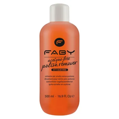 Acetone free remover | 500 ml Acetone free nail polish remover by FABY - 500 ml