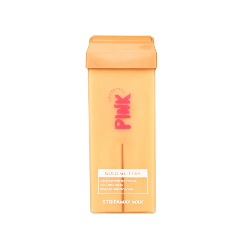 PINK StripAway Wax Roll-on Gold Glitter 100 ml – packaging
