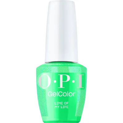 Lime of My Life - GelColor - 15ml OPI Lime of My Life GelColor green shimmer gel nail polish bottle