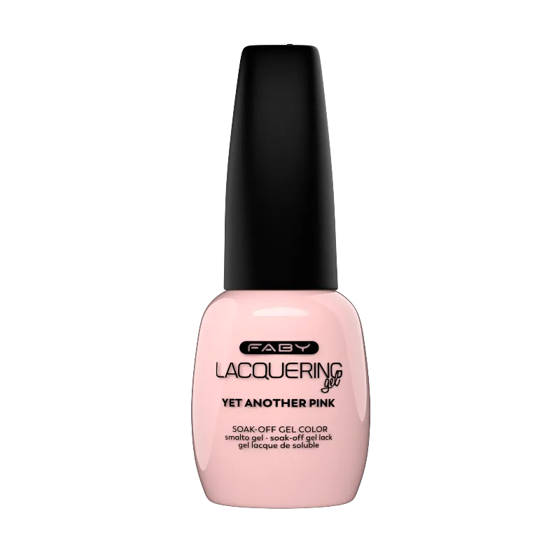 Yet another pink - Lacquering Gel - 15ml Yet Another Pink gellak van FABY in flesje met frisse nude roze tint en moderne zachte finish
