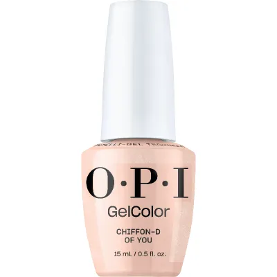 Vernis gel OPI GelColor Chiffon-d of You en flacon avec finition métallique