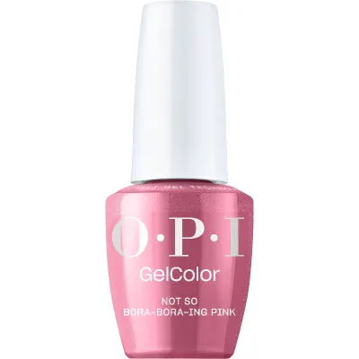 OPI GelColor Not So Bora-Bora-ing Pink gel polish bottle with shimmery pink shade