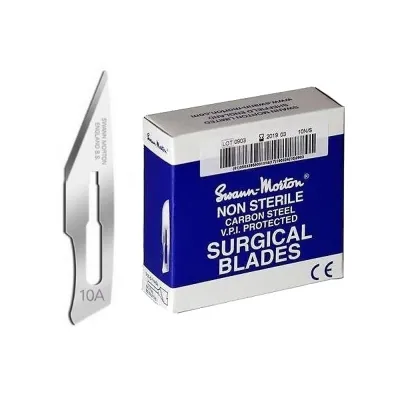 Swann Morton Blades No. 10 Blue Label (Carbon Steel) – Box of 100