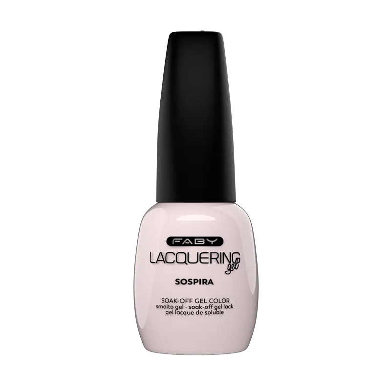 Lichtroze Faby Sospira gellak met bijna transparante finish