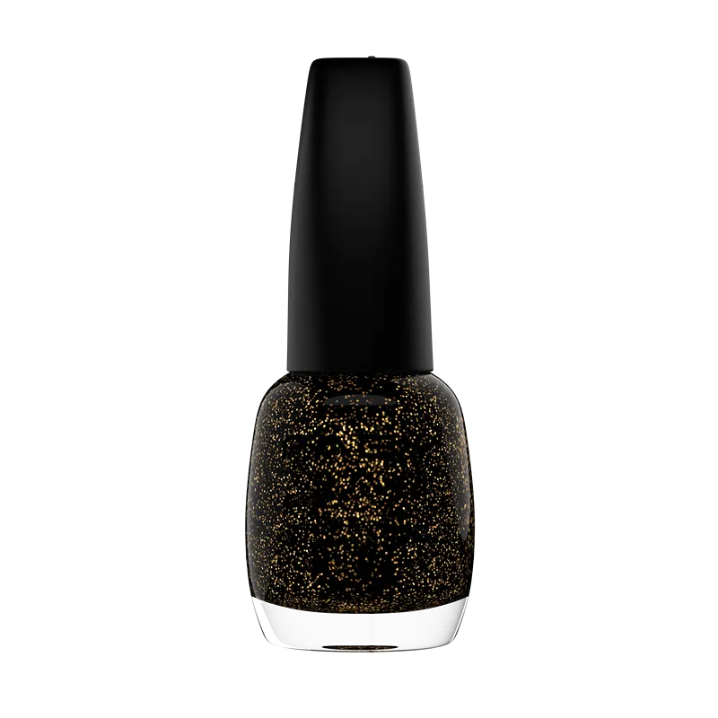 Zwarte Faby Black Diamond nagellak met glitters