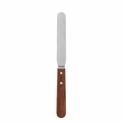 Metal waxing spatula with wooden handle for professional hair removalFoto 2 – Product op mooie achtergrond