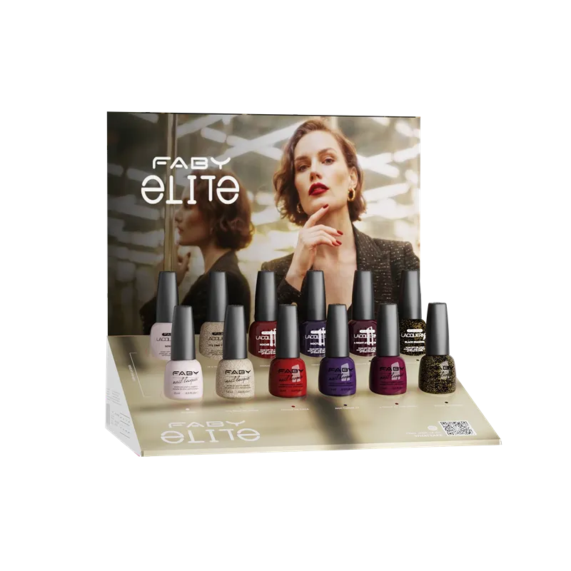 Faby Elite display met nagellak en gellak uit de Elite collectie